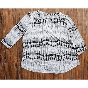 Sew In Love Charcoal & Black Career Top Womens Size 3x